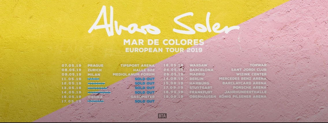 Tour Alvaro Soler European Summer Tour 2019