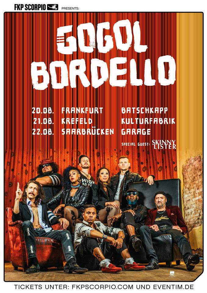 TOUR GOGOL BORDELLO DREI TERMINE IN DEUTSCHLAND