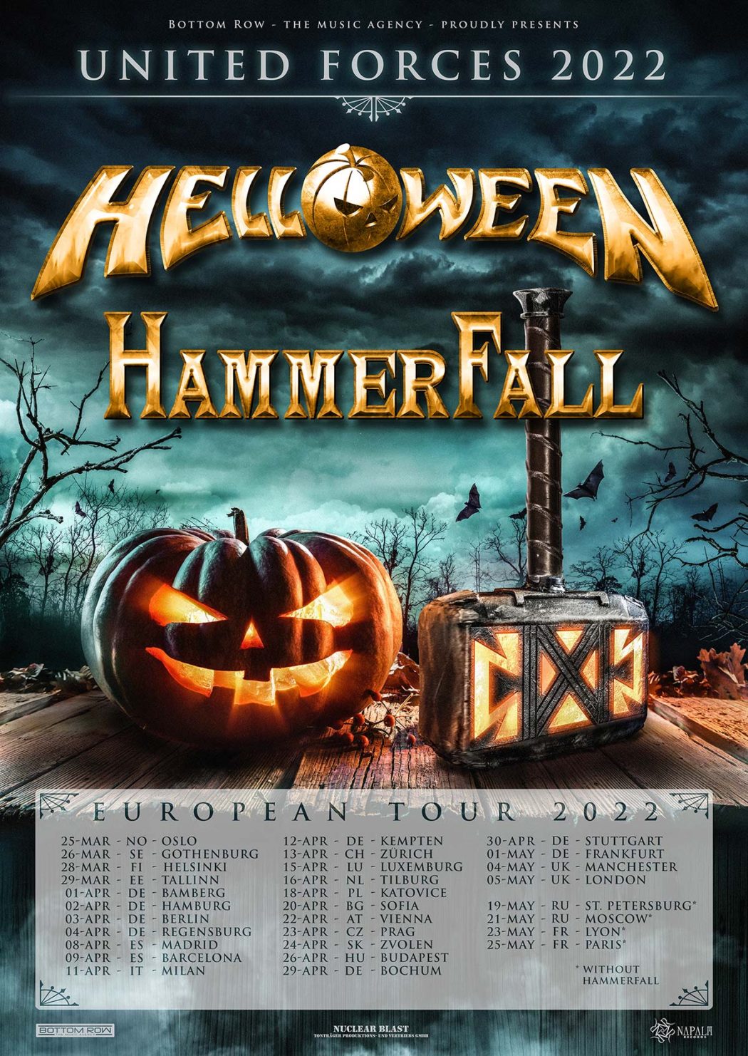 Helloween und Hammerfall kündigen UNITED FORCES TOUR 2022 an