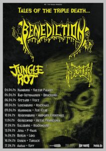 Benediction kommen auf Tales Of The Triple Death Tour 2025